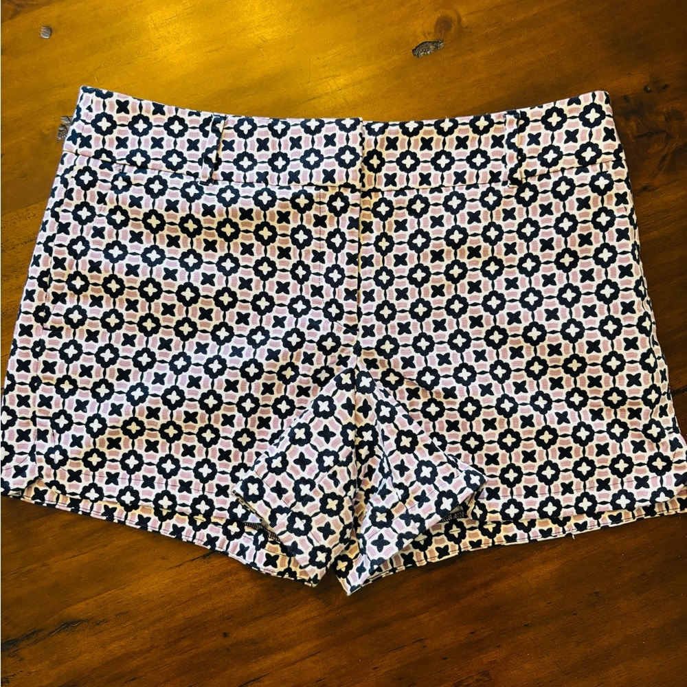 LOFT Blue and Purple Bermuda Shorts Tailored Fit